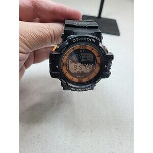 DT Shock  Watch Men WR30M Black and Orange Works